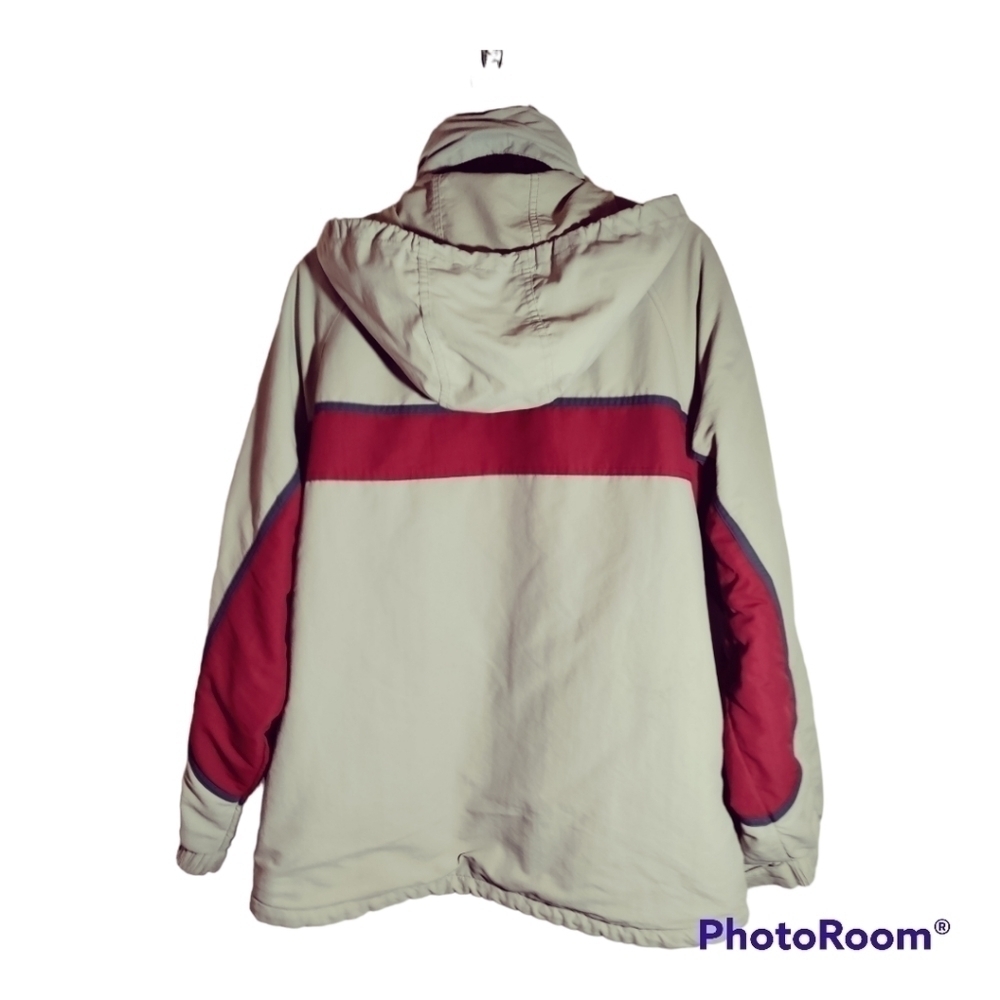 American Eagle Winter Coat Mens Medium beige and red - Picture 4 of 16